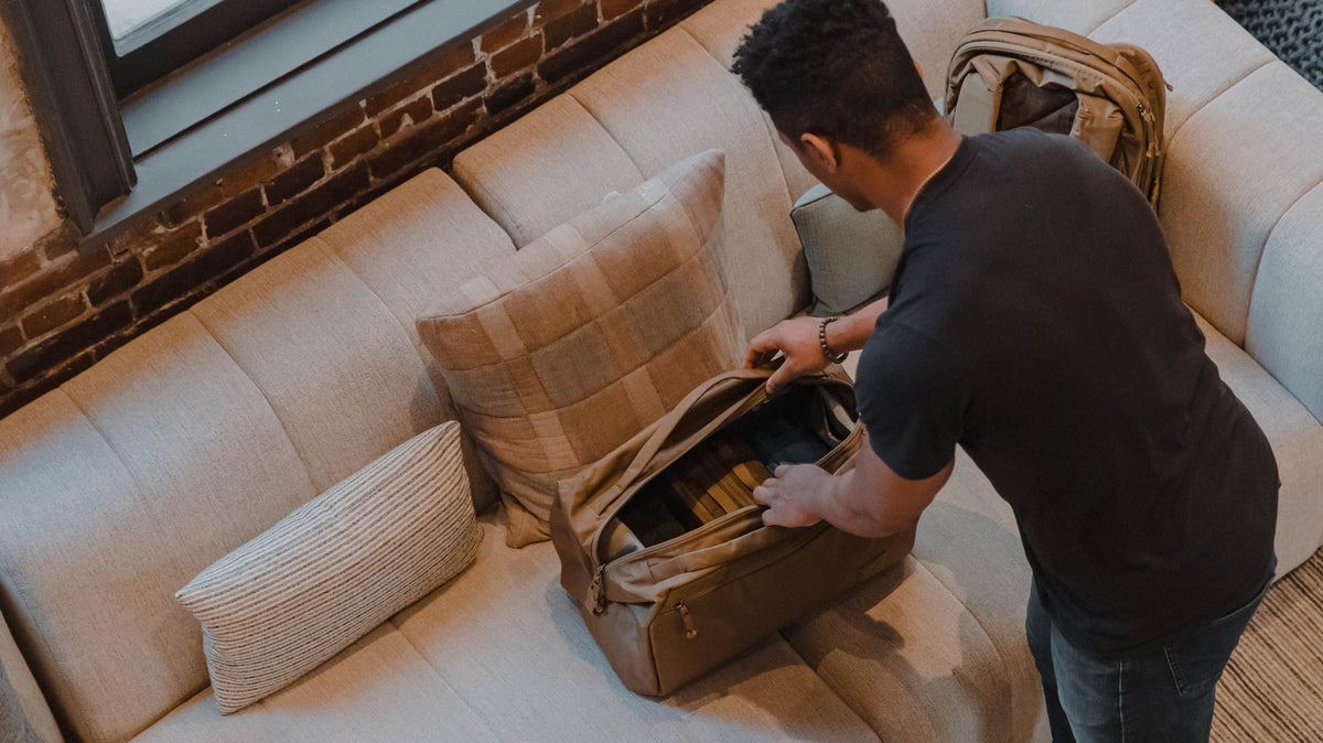 behind the brief transit duffel 35L