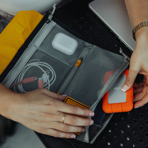 CIVIC Access Pouch 1L in Expedition Yellow - desk caddy, hard drive removal from pocket