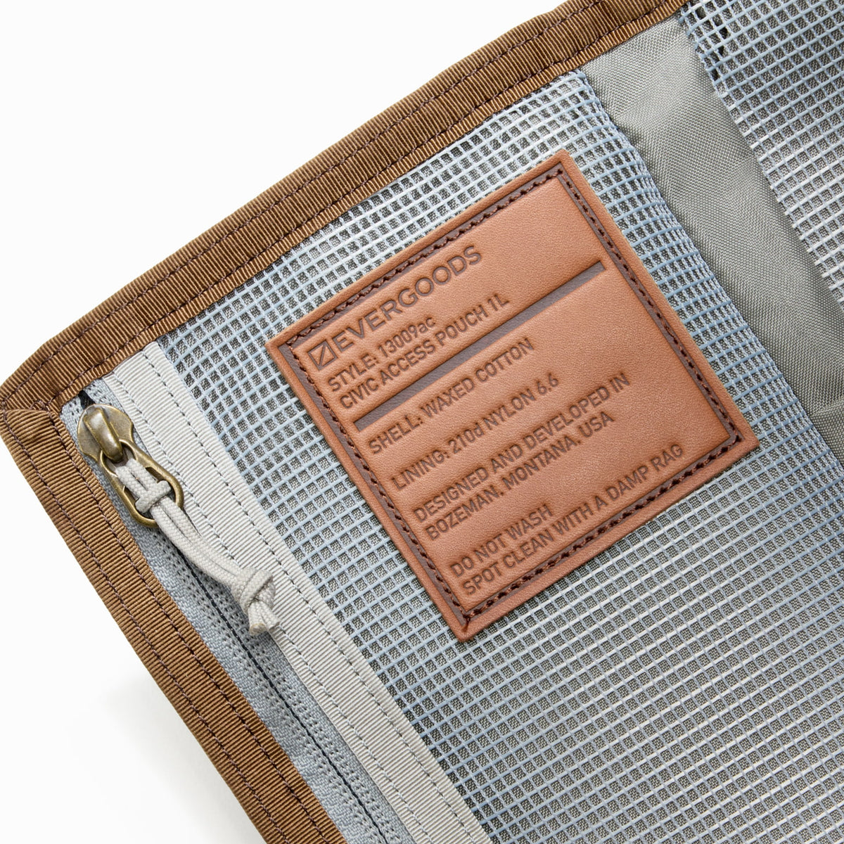 CIVIC Access Pouch 1L Waxed Canvas Style Label