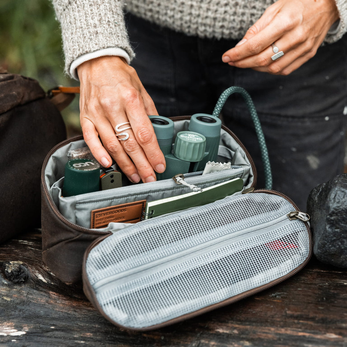 CIVIC Access Pouch 2L Waxed Canvas Tan Binos Packout