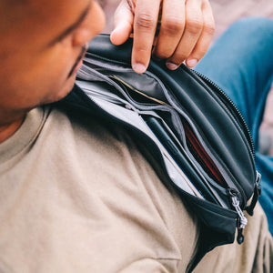 CIVIC Access Sling 2L in Solution Dyed Black - drop in pockets