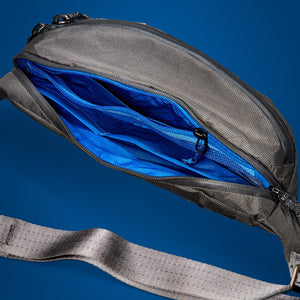 CIVIC Access Sling 2L in Gravel Gray - Ultra - blue flame lining with drop in pockets