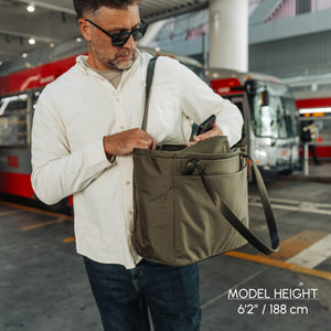 CIVIC Daily Tote 24L in OD Green - CDT24 - shoulder carry, quick access main opening