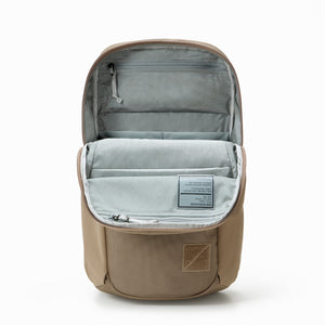 CIVIC Half Zip 22L in Fossil Brown - half zip opening