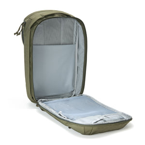 CIVIC Panel Loader 16L CPL16 in OD Green - panel loading to showcase standard gray internal lining