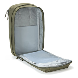 CIVIC Panel Loader 16L CPL16 in OD Green - panel loading opening with standard gray internal lining