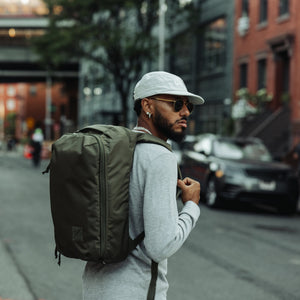 CIVIC Panel Loader 16L CPL16 in OD Green - walking in Brooklyn NY