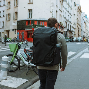 CIVIC Travel Bag 35L in solution dyed black in paris