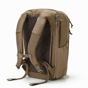 CIVIC Travel Bag 26L in Fossil Brown - breathable back panel