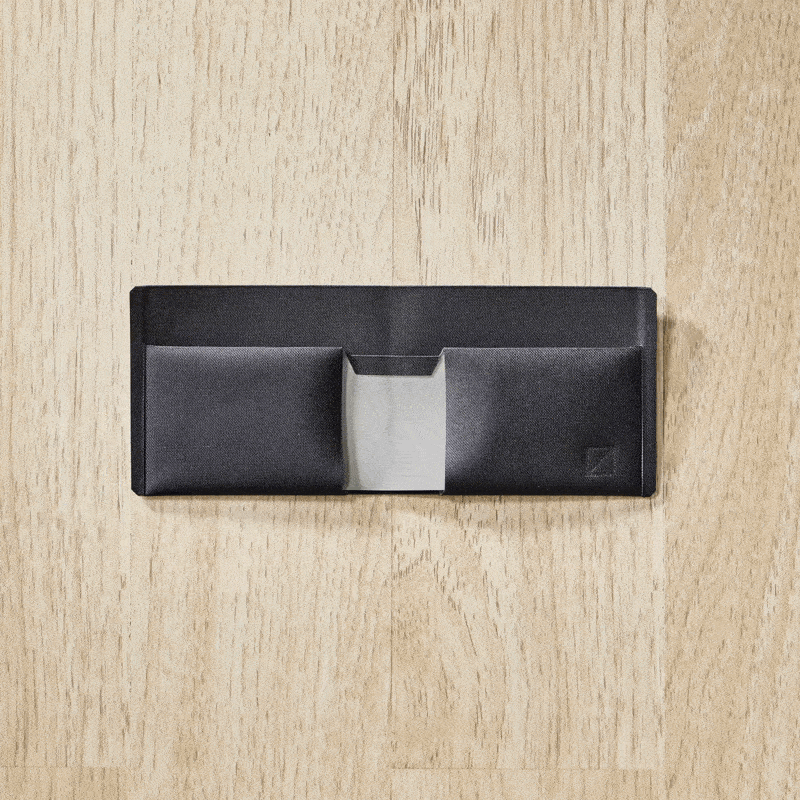 element bifold wallet in solution dyed black gif loadout