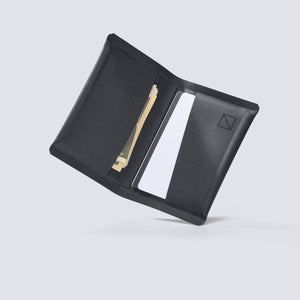 ELEMENT Card Wallet - Solution Dyed Black - Minimalist Wallet - Cash Pocket
