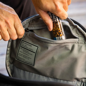 Mountain Panel Loader 22L in Solution Dyed Black, pocket outside