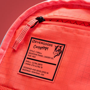 MOUNTAIN Panel Loader 22L in Arctic Kludde - Ultra - style label electric coral lining