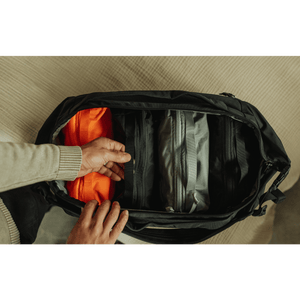Transit Duffel 35L with Transit Packing Cube 10L overhead