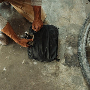 Transit Packing Cube 10L in Black - Quick access pocket for bike gloves