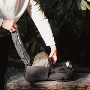 Transit Packing Cube 8L in OD Green - loaded into a CTB20