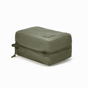 Transit Packing Cube 8L in OD Green - closed. Bottom