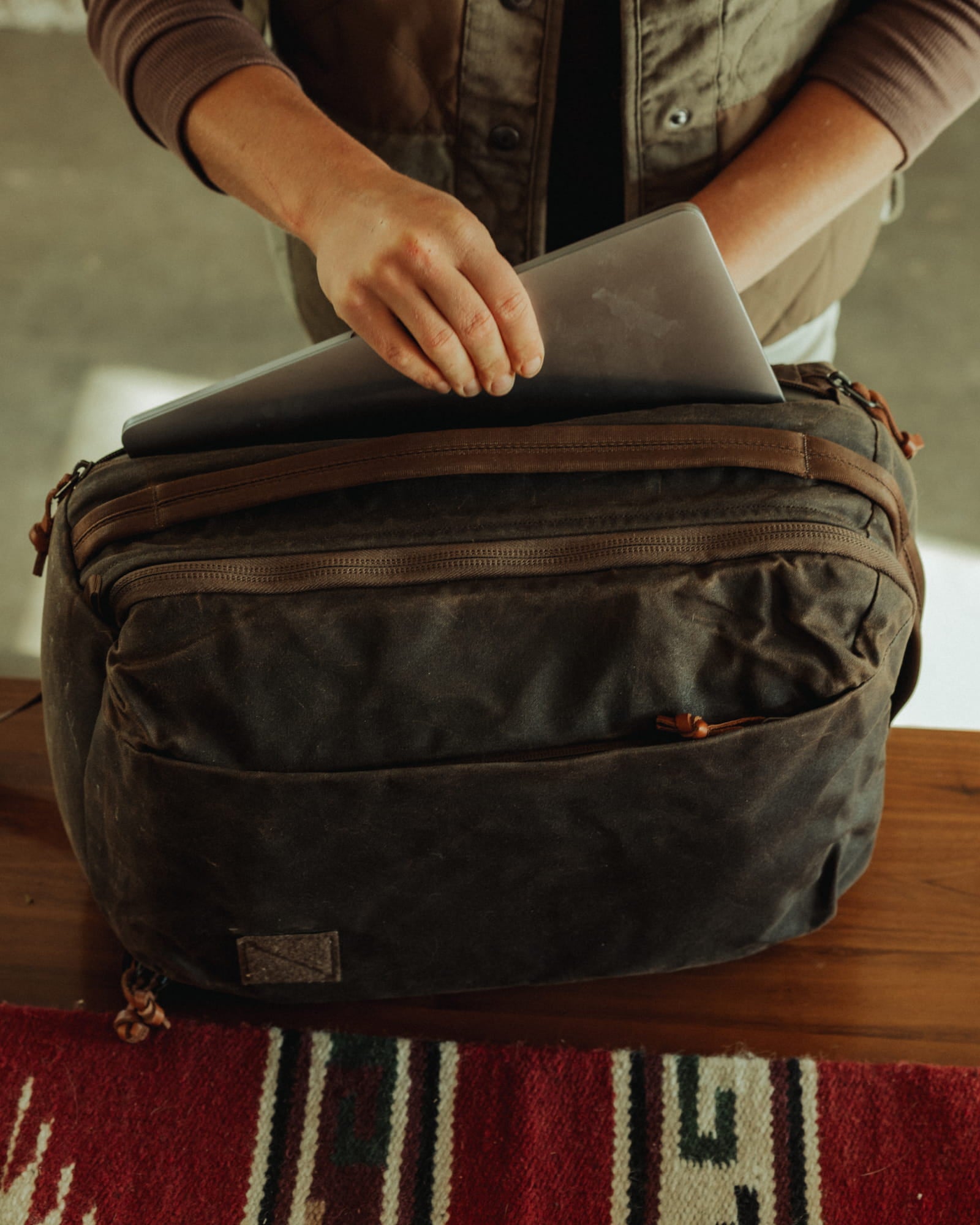 Waxed Canvas CIVIC Panel Loader Laptop Sleeve