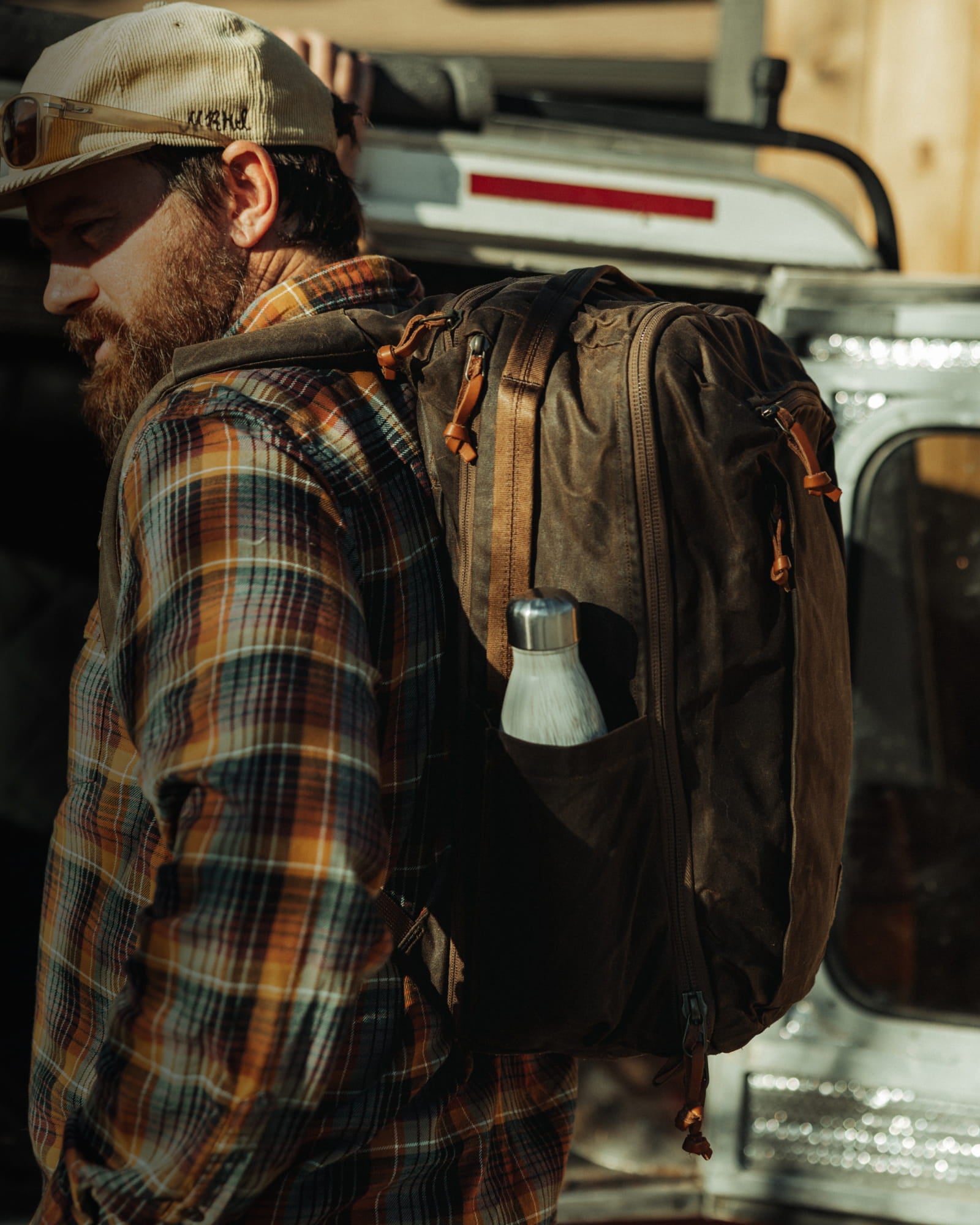 Waxed Canvas CIVIC Travel Bag Dual Side Pockets