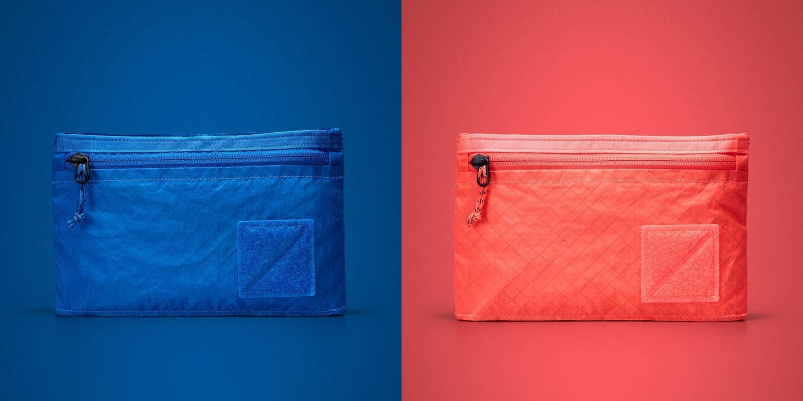 civic flat pouch in blue flame and electric coral