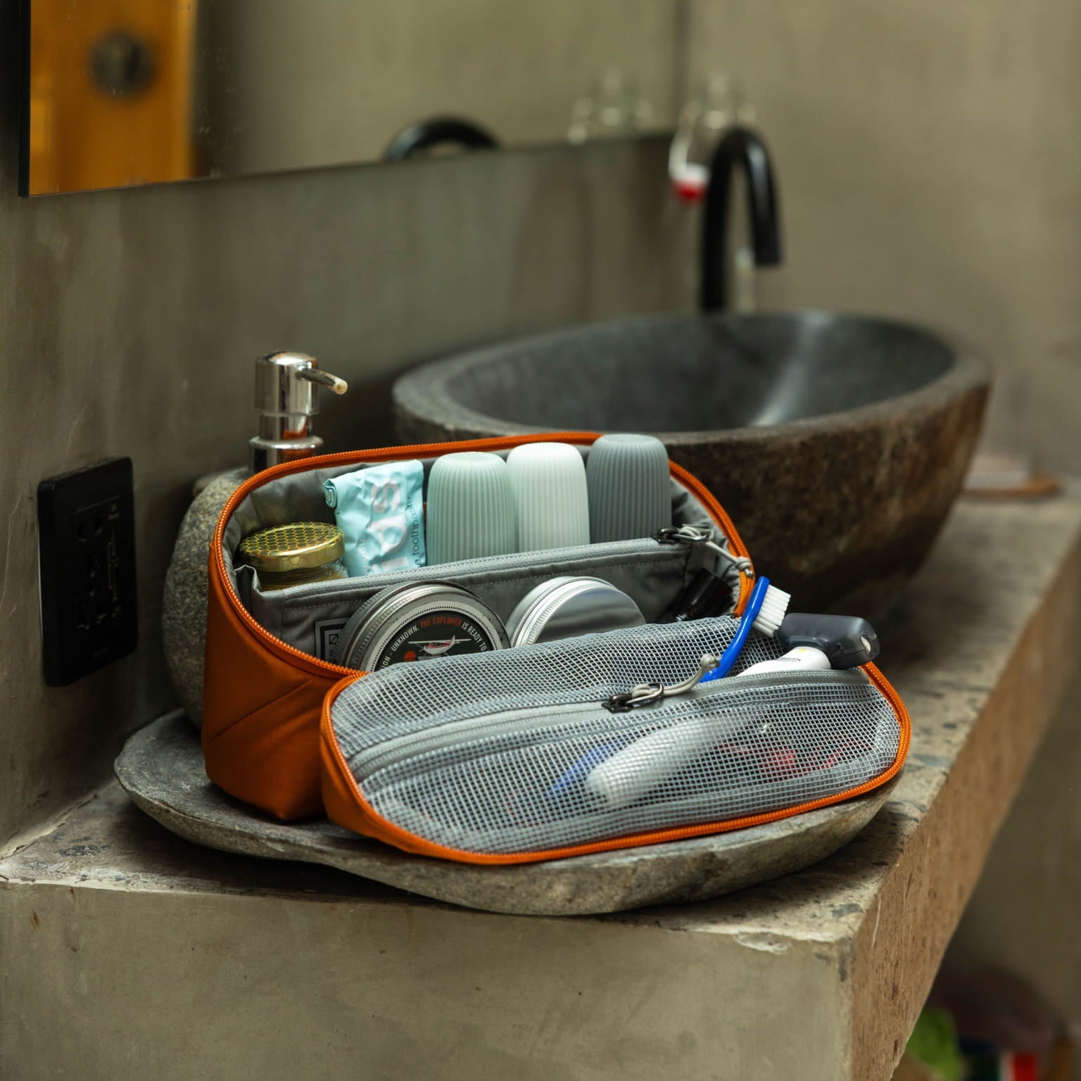EVERGOODS Burnt Orange Color Backpacks and Pouches