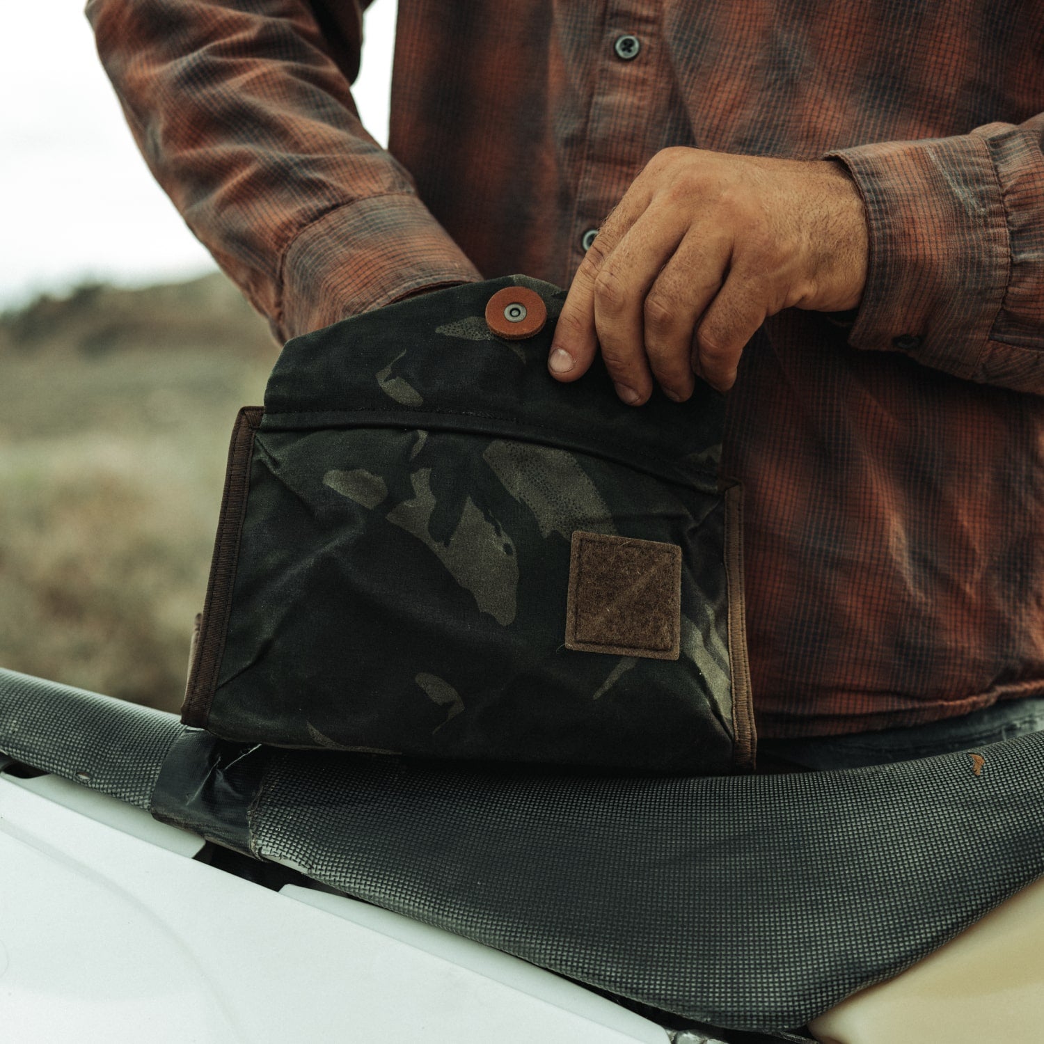 CIVIC Access Pouch 1L - Waxed Canvas - Griffin 2 - Camo Pocket