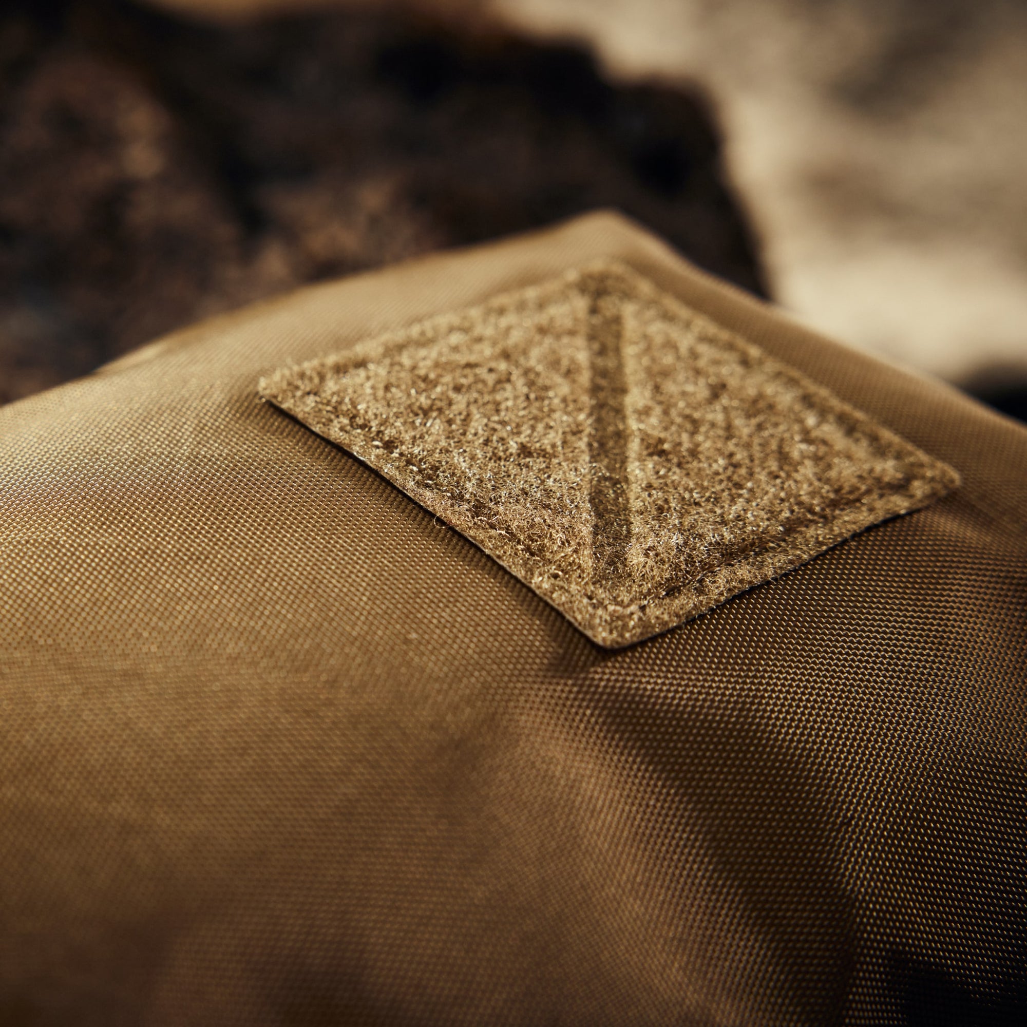 up close view of Coyote CAP1 ecopak textile