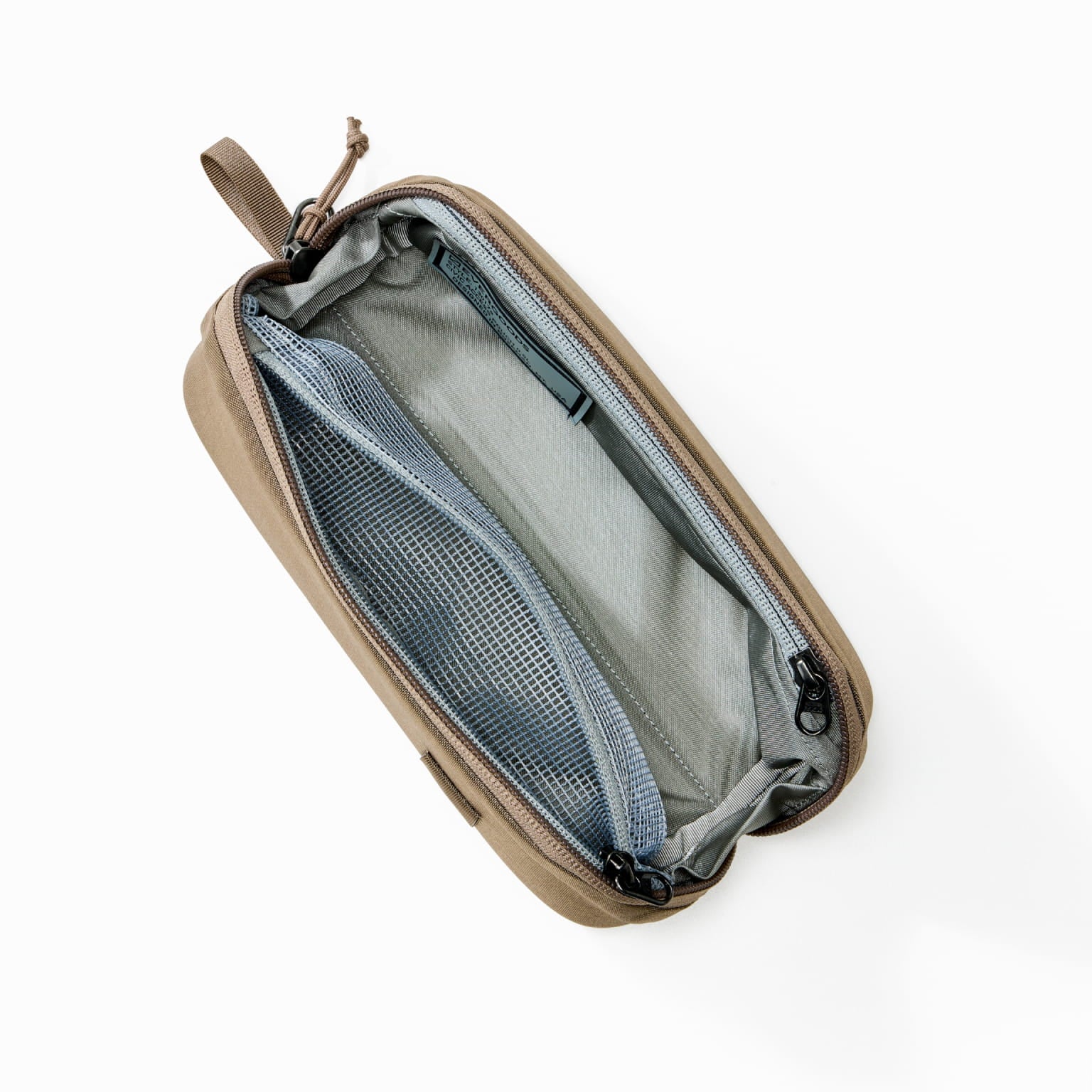 CIVIC Access Pouch 0.5L in Fossil Brown - open [13017a-FBN]