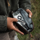 CIVIC Access Pouch 0.5L Waxed Canvas Tan Open