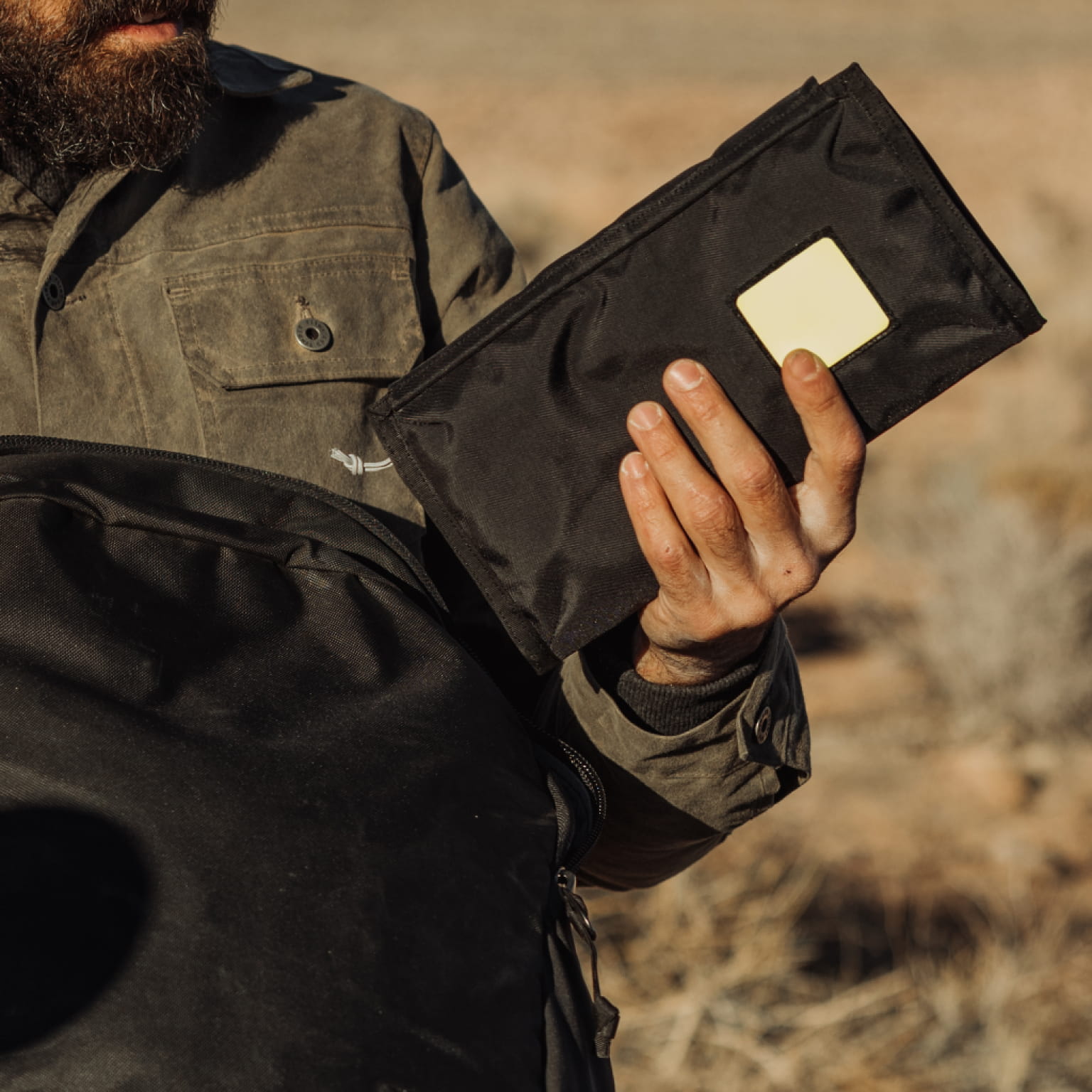 CIVIC ACCESS POUCH 1L IN SOLUTION DYED BLACK - moto bag [13009a-SBK]