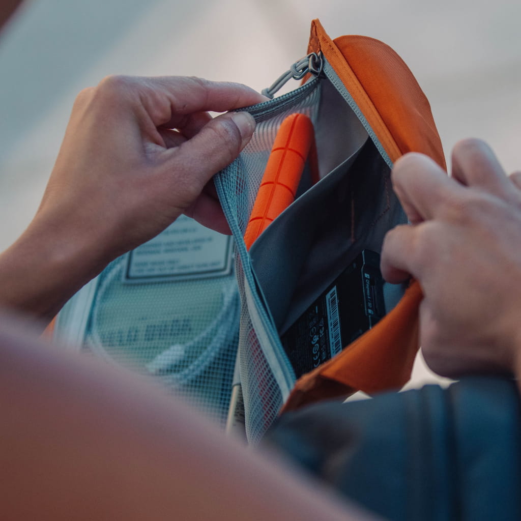 CAP1 burnt orange interior divider pockets [13009a-BRO]