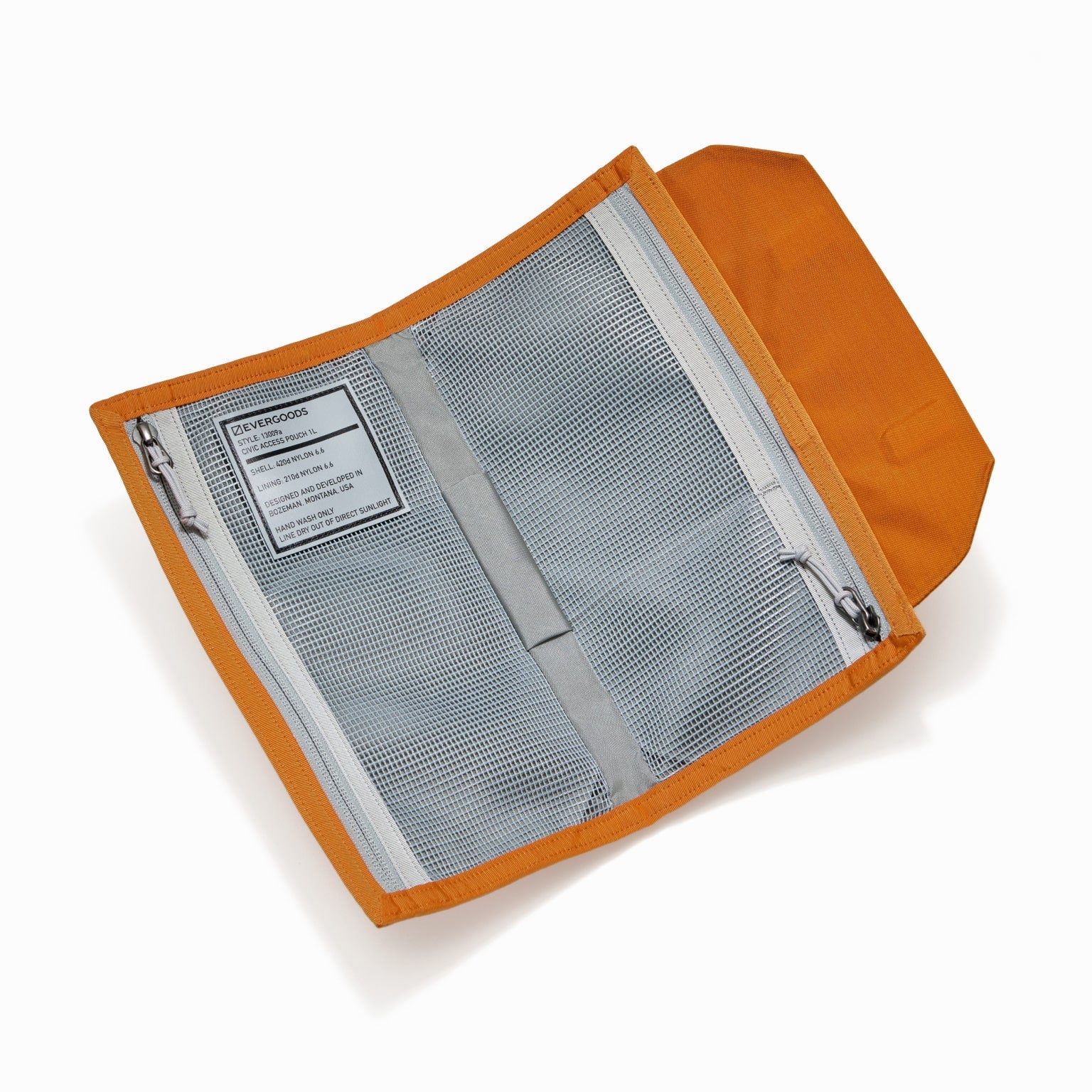 CIVIC Access Pouch 1L in Burnt Orange Open [13009a-BRO]