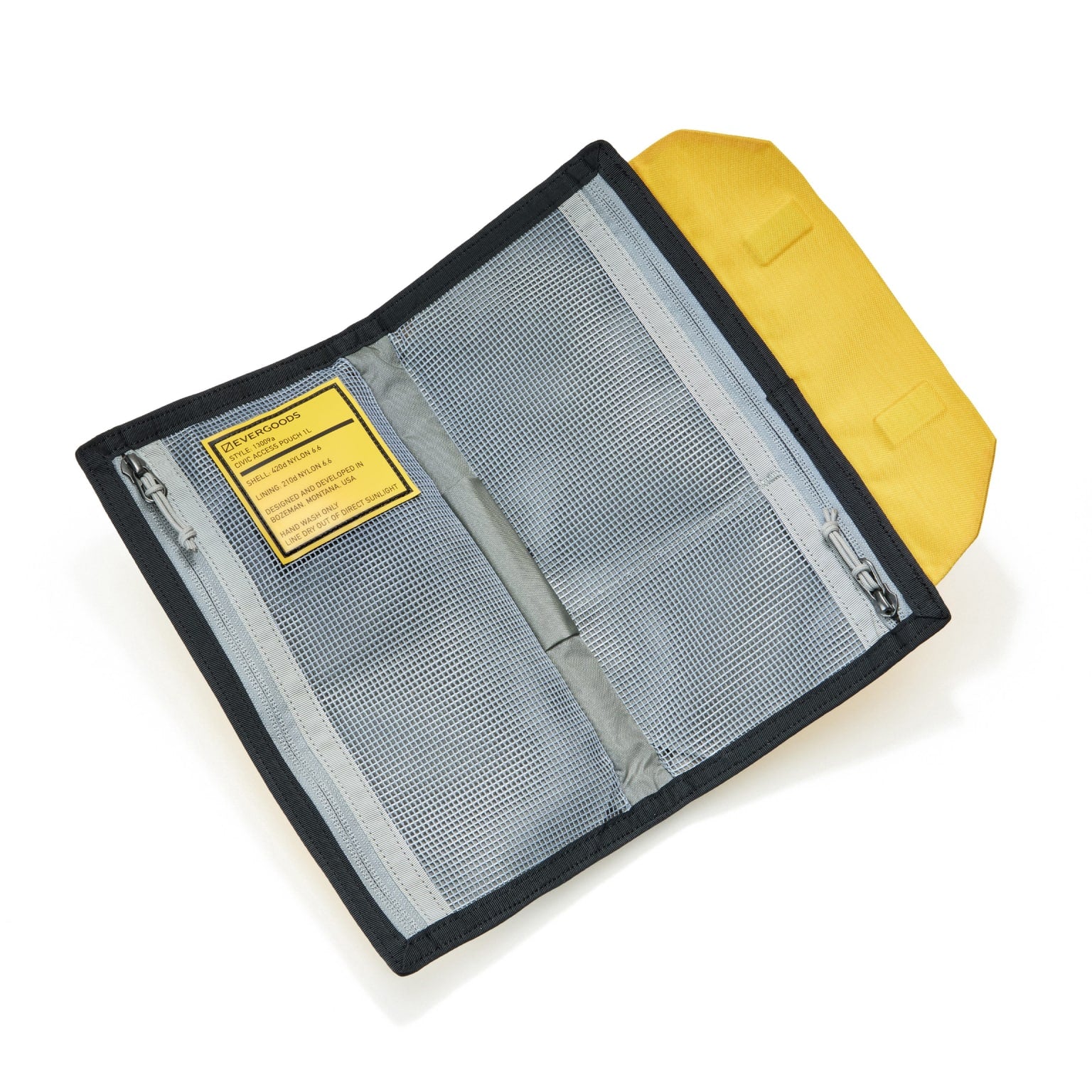 CIVIC Access Pouch 1L in Expedition Yellow - Open wide clamshell organizer [13009a-EXY]