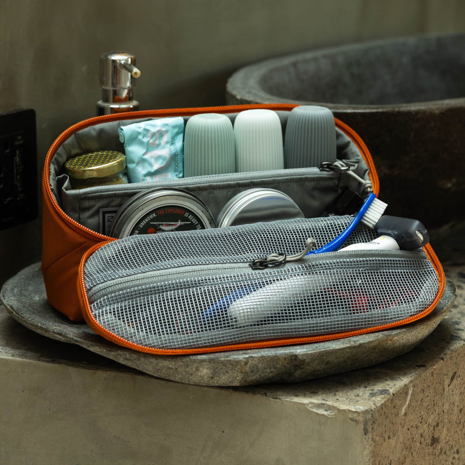 CAP2 Burnt Orange Dopp Kit [13006a-BRO]