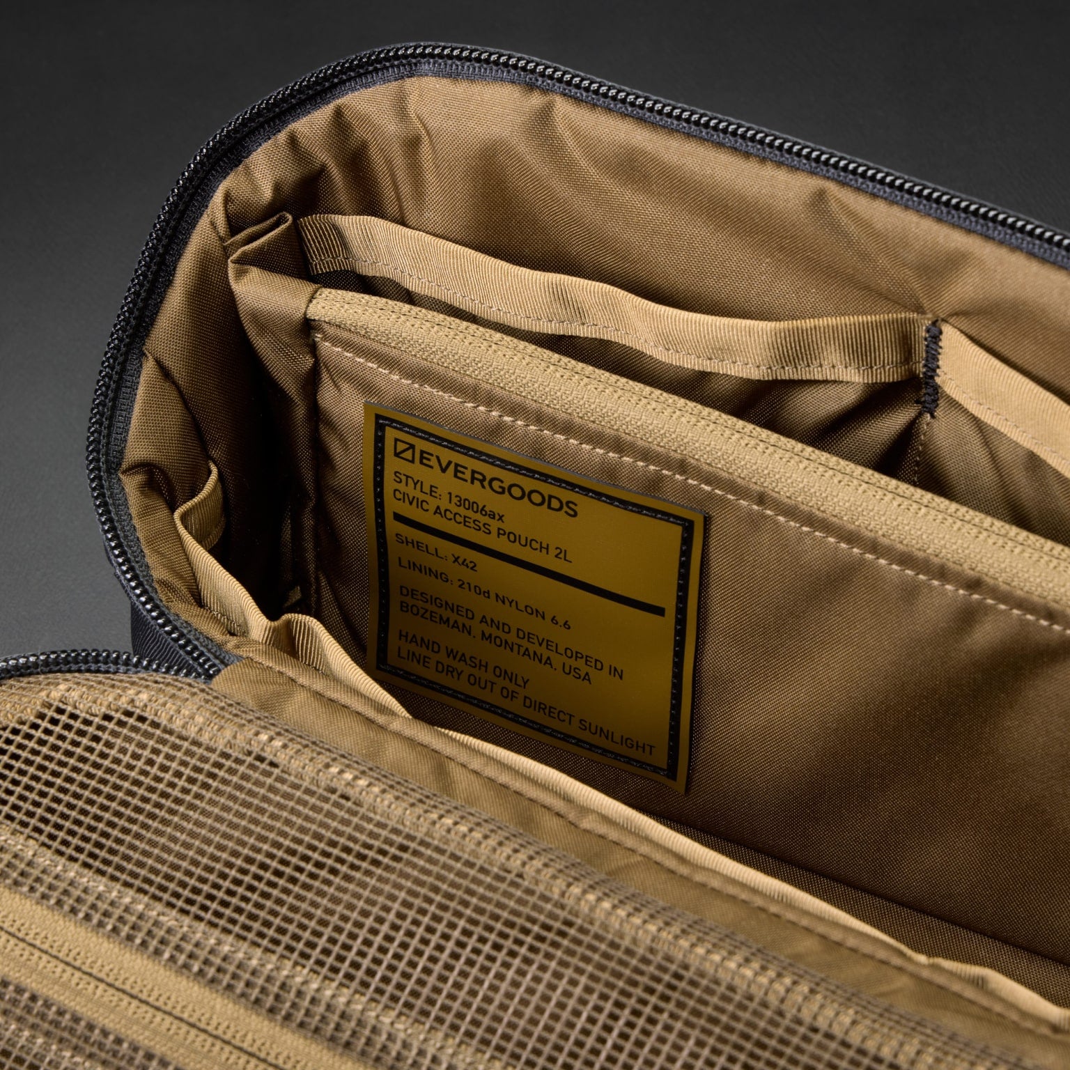 CIVIC Access Pouch 2L - X-Pac Black and Coyote - open style label