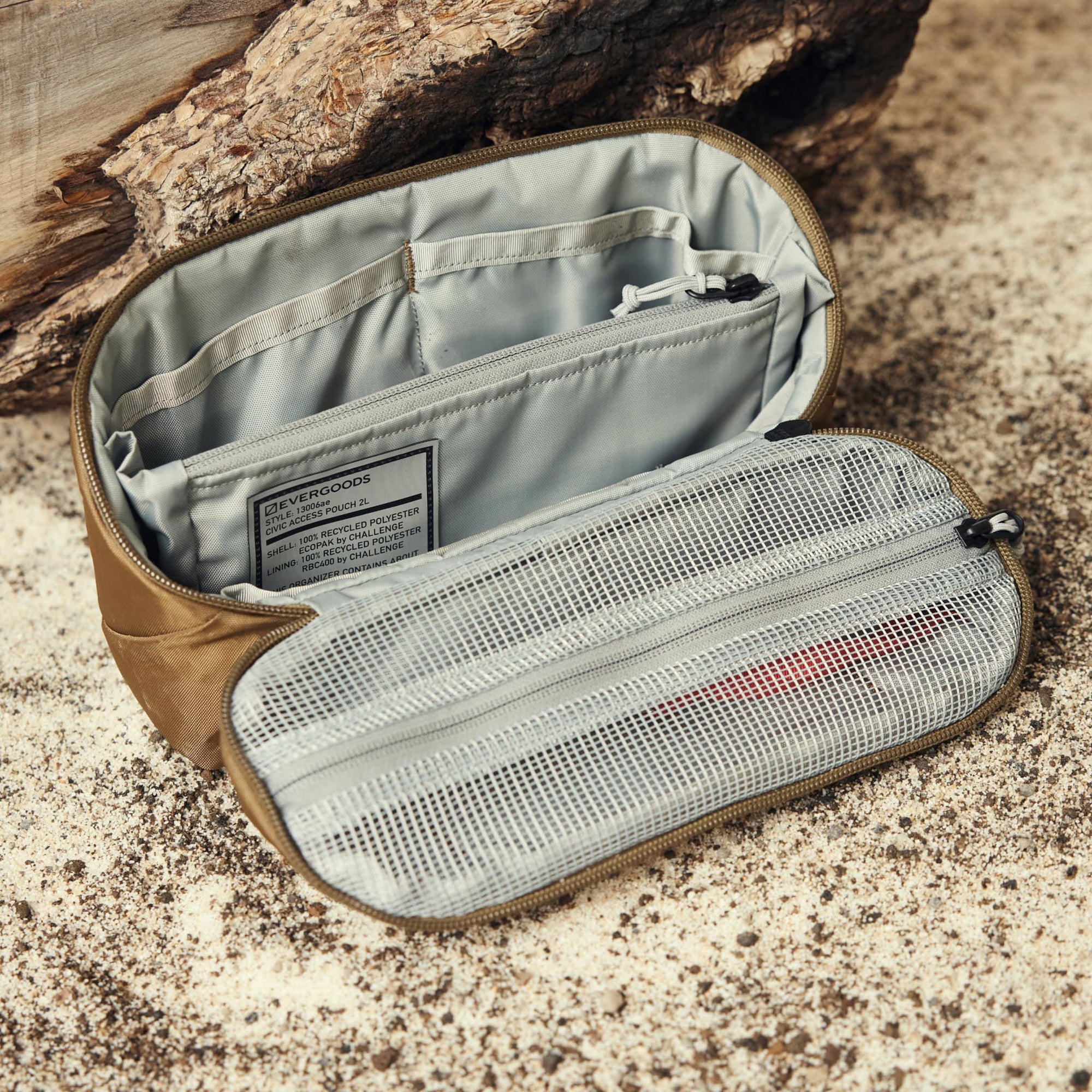 CIVIC Access Pouch 2L in Coyote ECOPAK - front
