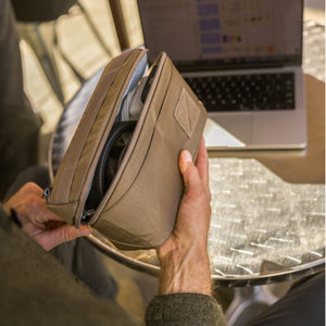 CIVIC Access Pouch 2L in Fossil Brown - quick access opening