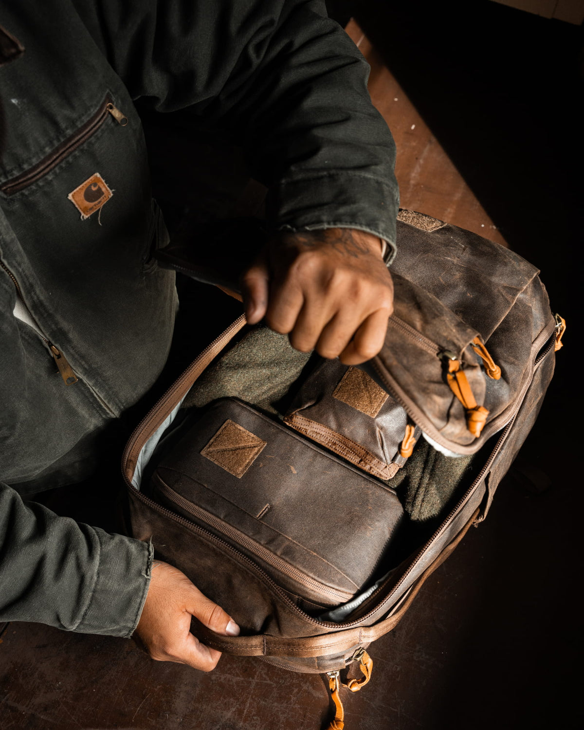 CIVIC Access Pouch 2L Waxed Canvas Tan General Duty