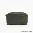 civic access pouch 2L in waxed olive