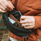 CIVIC Access Sling 2L in Solution Dyed Black - passport and phone hidden CIVIC Access Sling 2L in Solution Dyed Black - passport and phone hidden [13011c-SBK