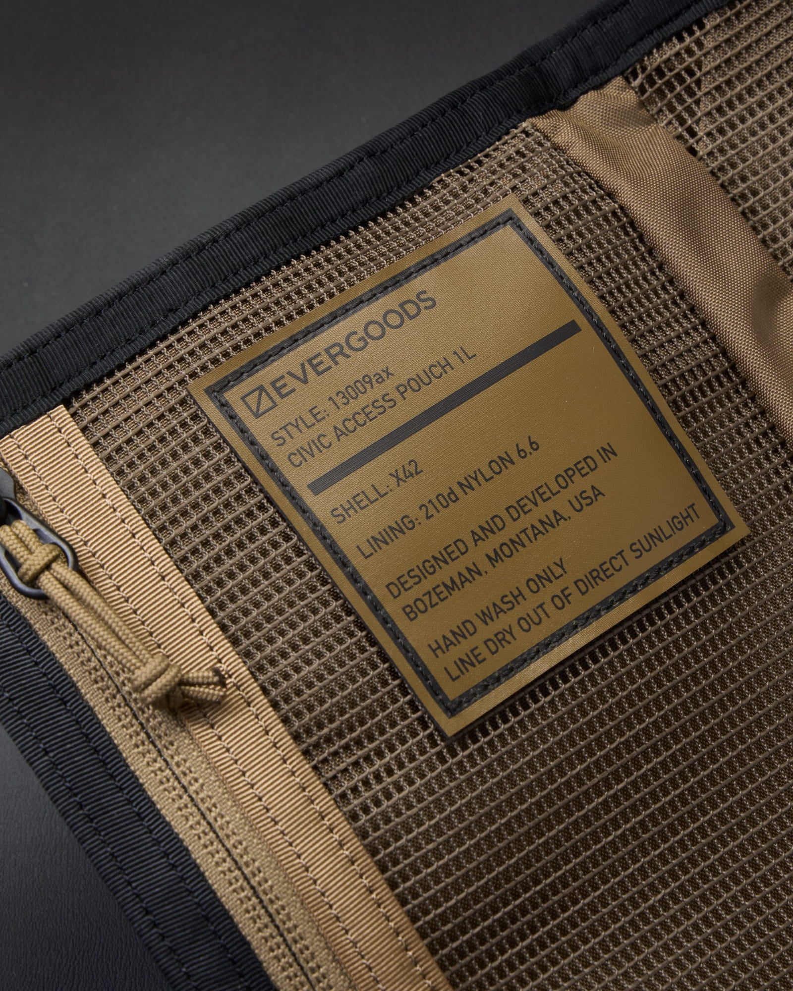 CIVIC Access Pouch 1L X-Pac Coyote Brown Interior