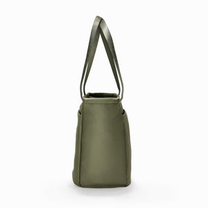CIVIC Daily Tote 24L in OD Green - CDT24 - side view, handles up