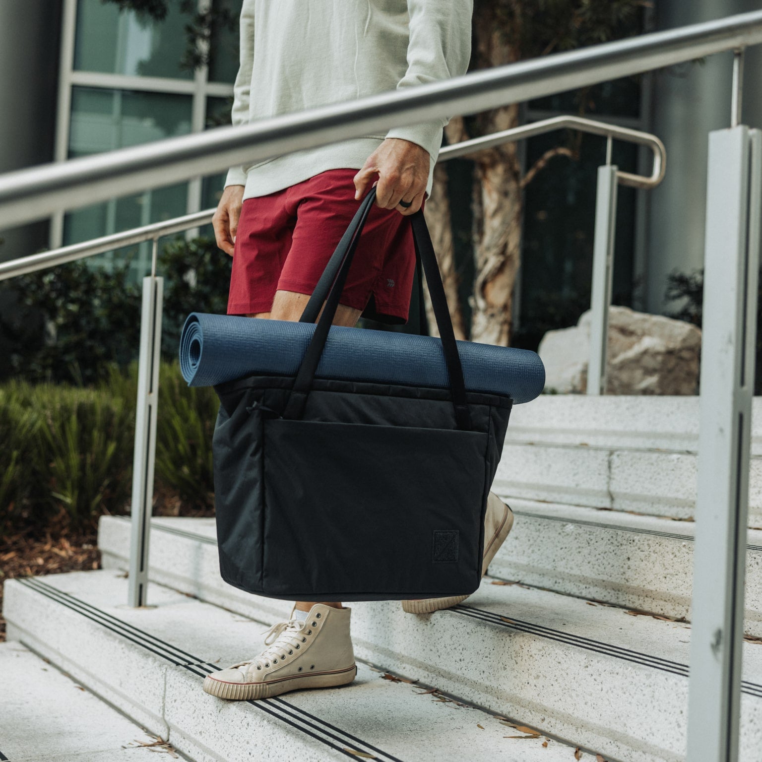 CIVIC Daily Tote 24L in Solution Dyed Black - CDT24 - gym tote yoga mat [13024a-SBK]