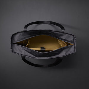 CIVIC Daily Tote 24L in X-Pac Black and Coyote Brown - magnetic opening with hi vis internal lining