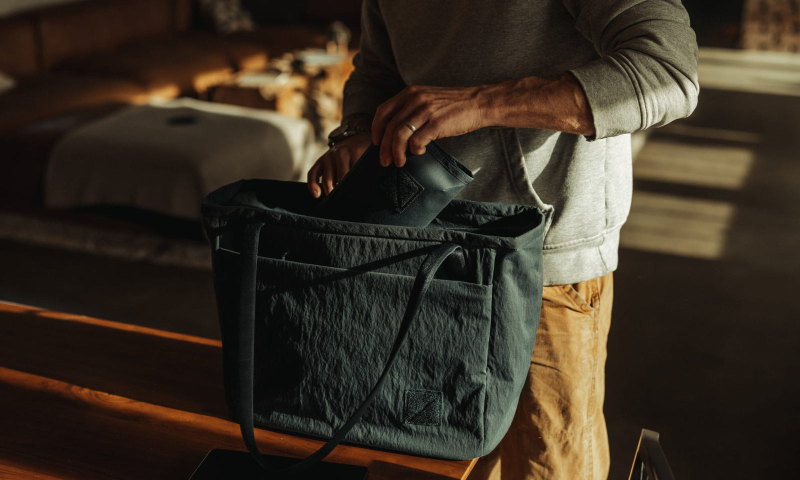 The Konbu Capsule in Dark Navy - CIVIC Daily Tote 24L with CAP1 coming out