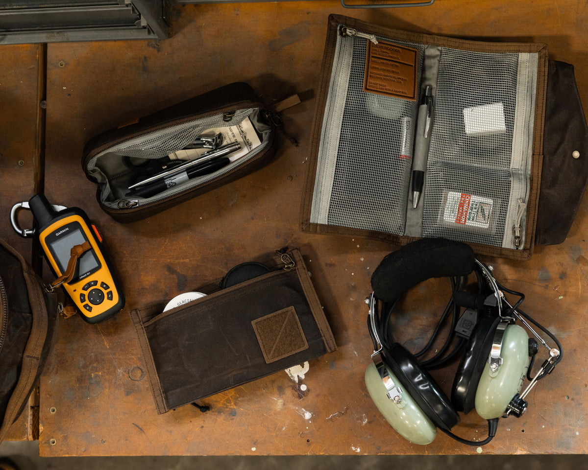 CIVIC Flat Pouch - Waxed Canvas Hotspots Desktop