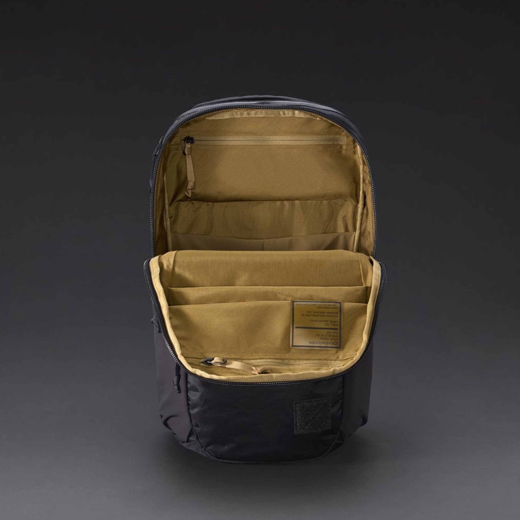 CIVIC Half Zip 22L - CHZ22 - Black and Coyote Brown - X-Pac - Front