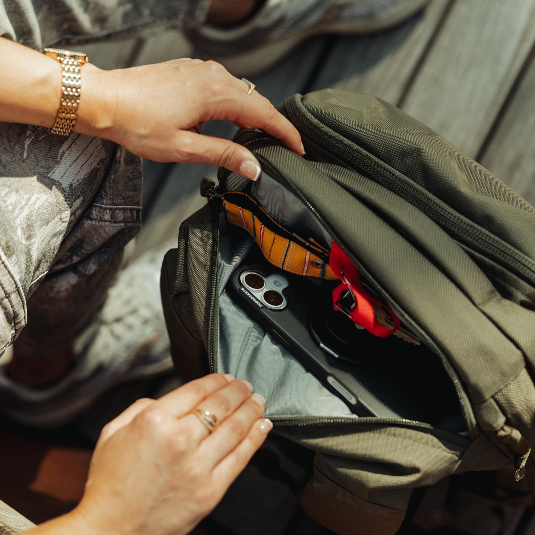 CIVIC Panel Loader 16L CPL16 in OD Green -  yoke pocket and key leash [13016c-ODG]