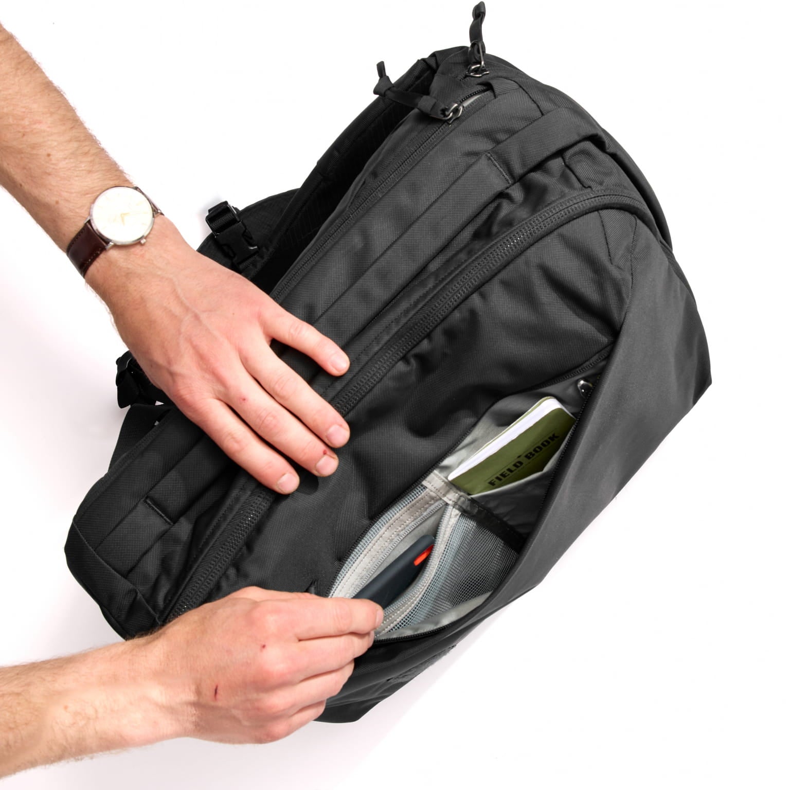 CIVIC Panel Loader CPL 24L Solution Dyed Black front organization pockets [13001c-SBK]