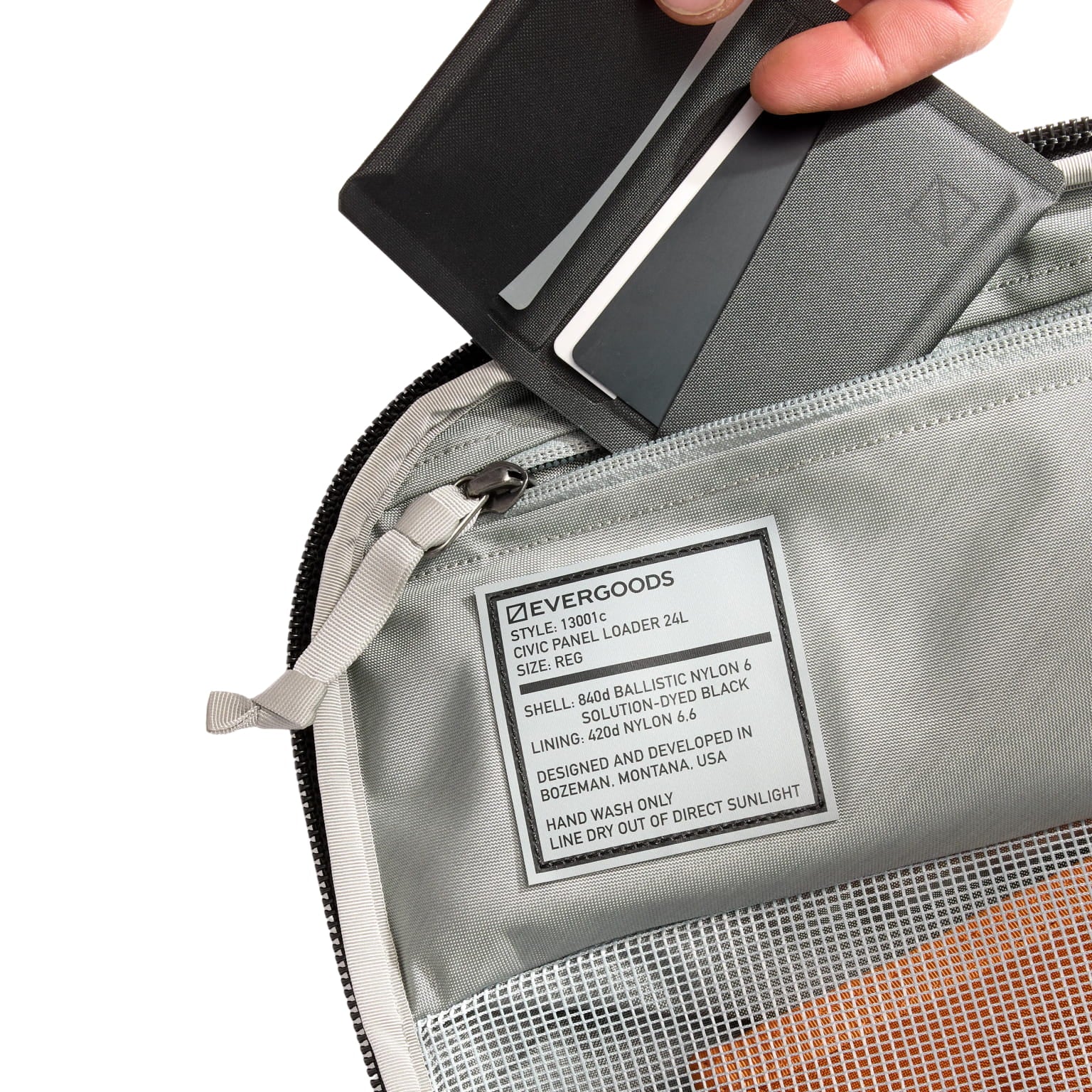 CIVIC Panel Loader CPL 24L Solution Dyed Black style label with wallet  [13001c-SBK]